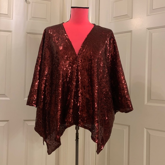 New Seductions sequined cardigan jacket/wrap/top - Picture 5 of 9
